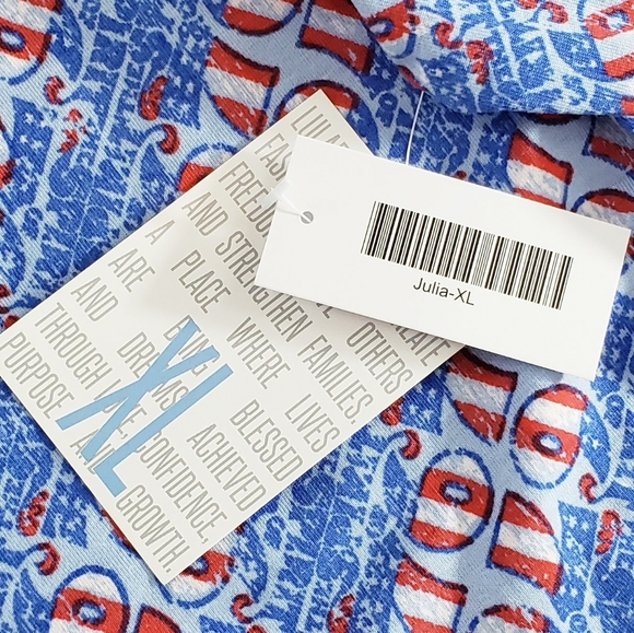 Lularoe Patriotic July 4th Julia Dress - Picture 6 of 7